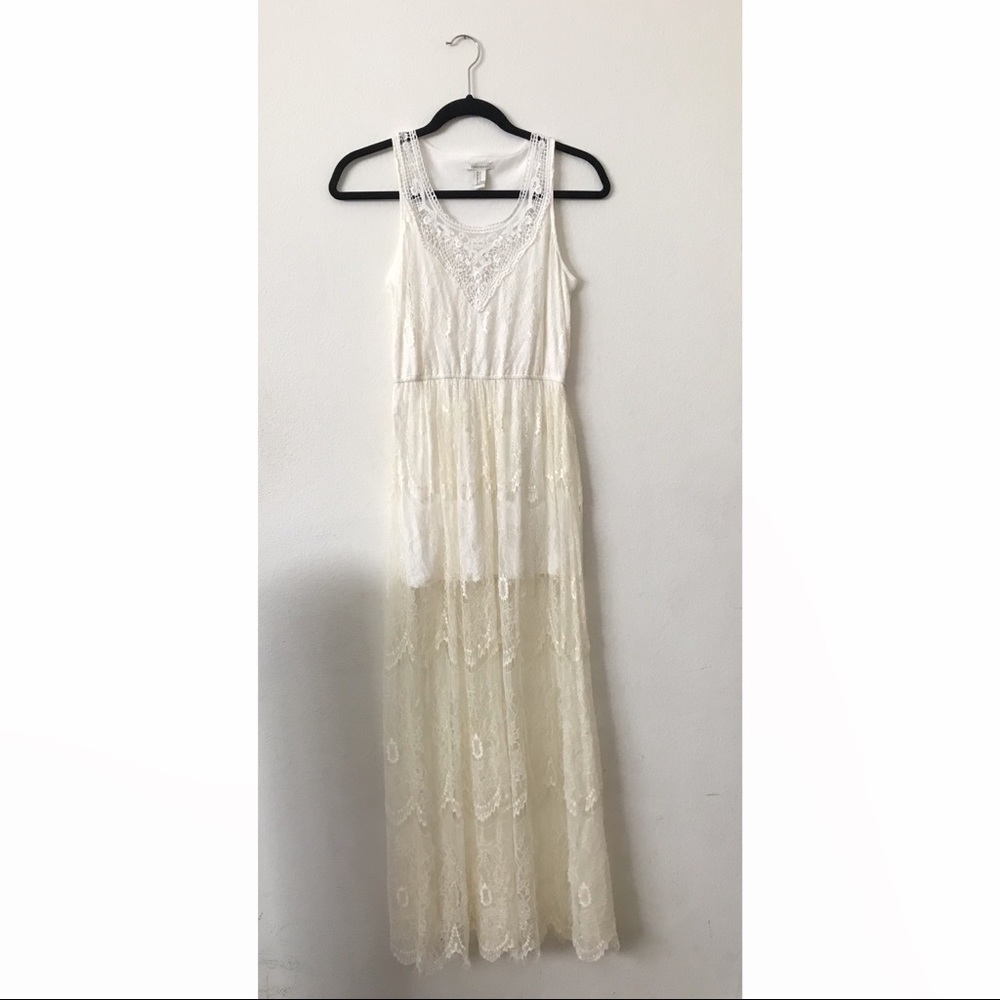 White Lace Maxi Dress